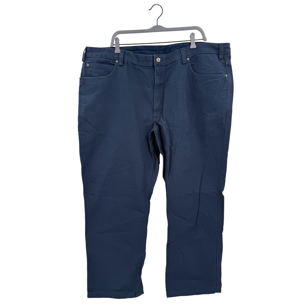 Duluth Trading Co Mens Navy Blue Fire Hose Work Pants 48x34 Cotton Canvas